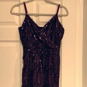 Express Purple Sequin Mini Dress